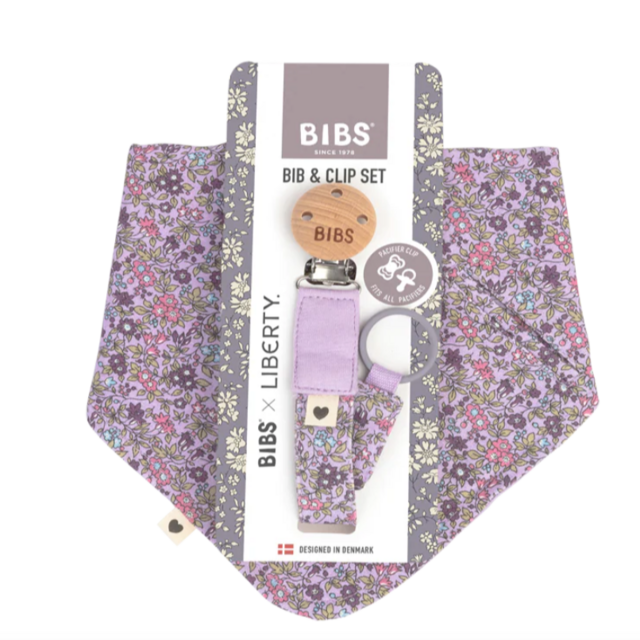 BIBS x LIBERTY Bib & Clip Set