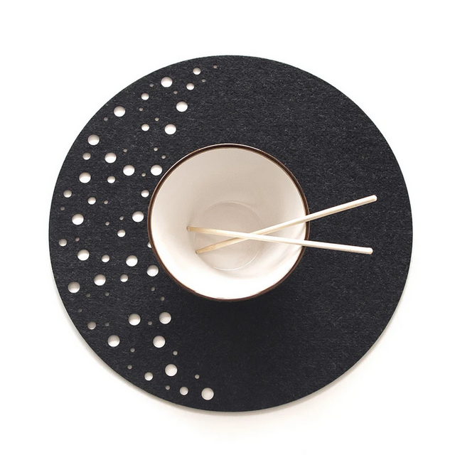 Set of 4 Black Placemats