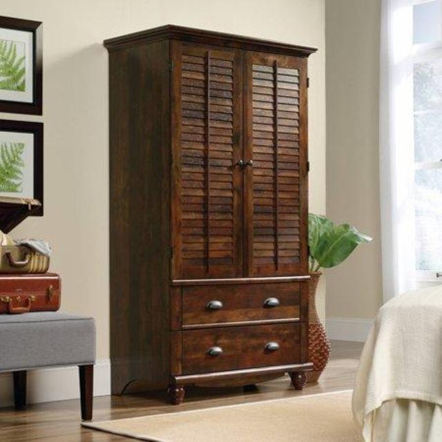 Sauder Harbor View Armoire, Curado Cherry Finish