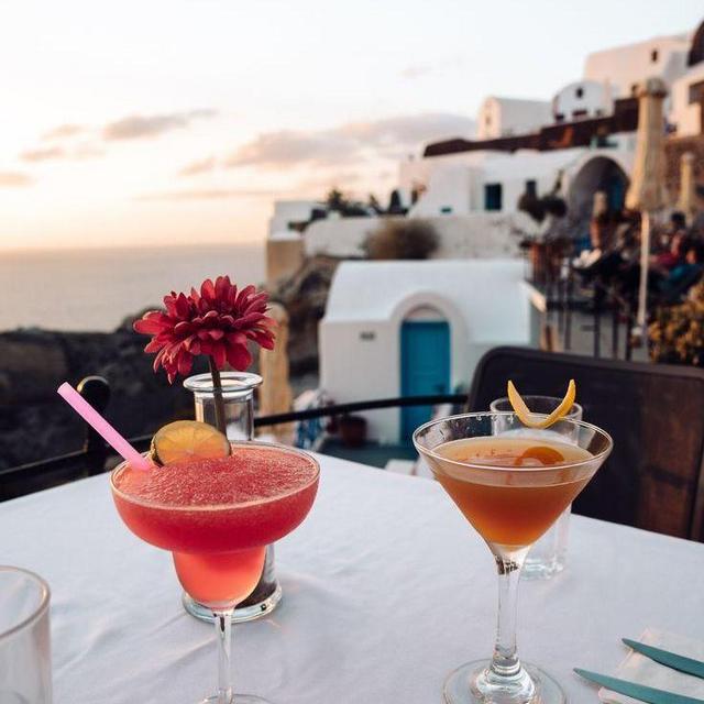 Sunset Cocktail in Greece
