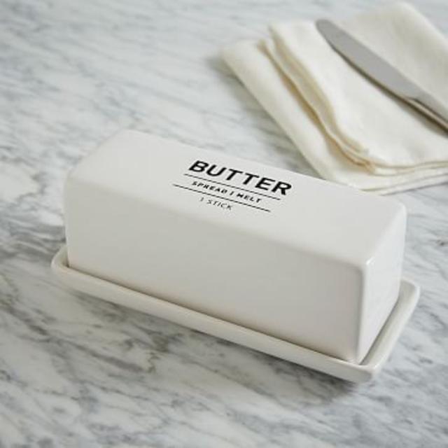 Utility Butter Dish - White