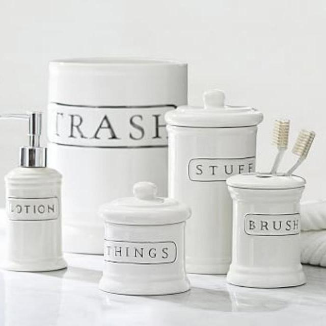 Ceramic Text Bath Accessories