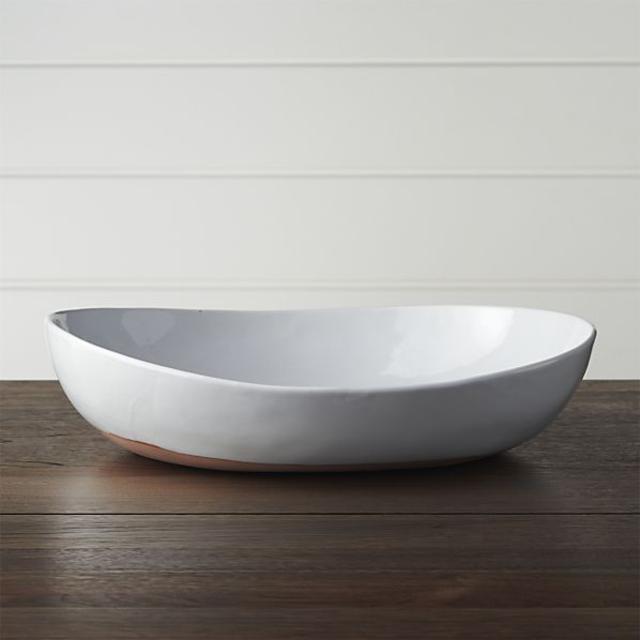 Welcome White Large Serving Bowl