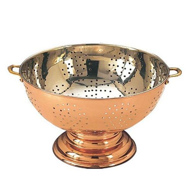Old Dutch 12-in. Copper Footed Colander Centerpiece