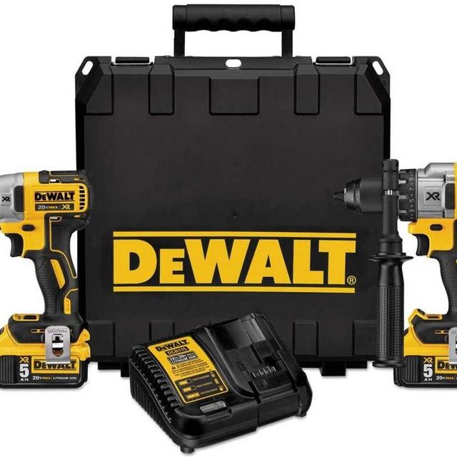 DEWALT 20V MAX XR Cordless Drill Combo Kit, Brushless, 5.0-Ah, 2-Tool (DCK299P2)