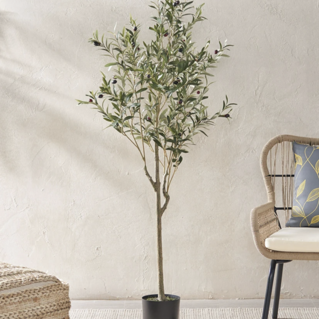 6' x 2' Artificial Olive Tree by Christopher Knight Home