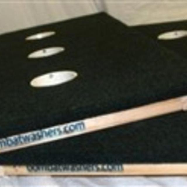 Bombat Pitching Washers Pair of 3 Hole Boards