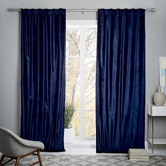 Cotton Luster Velvet Curtain + Blackout Lining