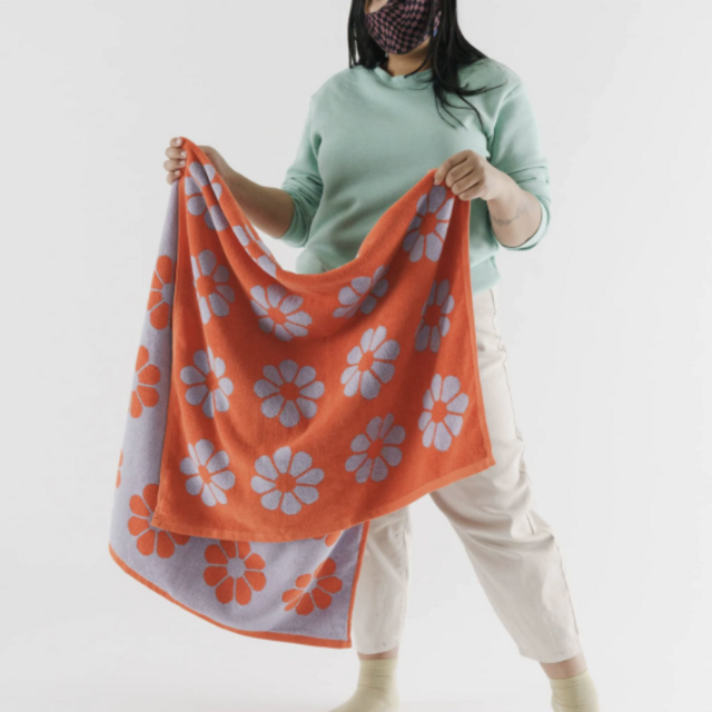 Baggu Bath Towel - Poppy Daisy