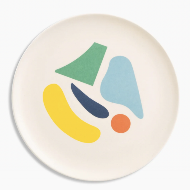 Bamboo Salad Plate Set in Play