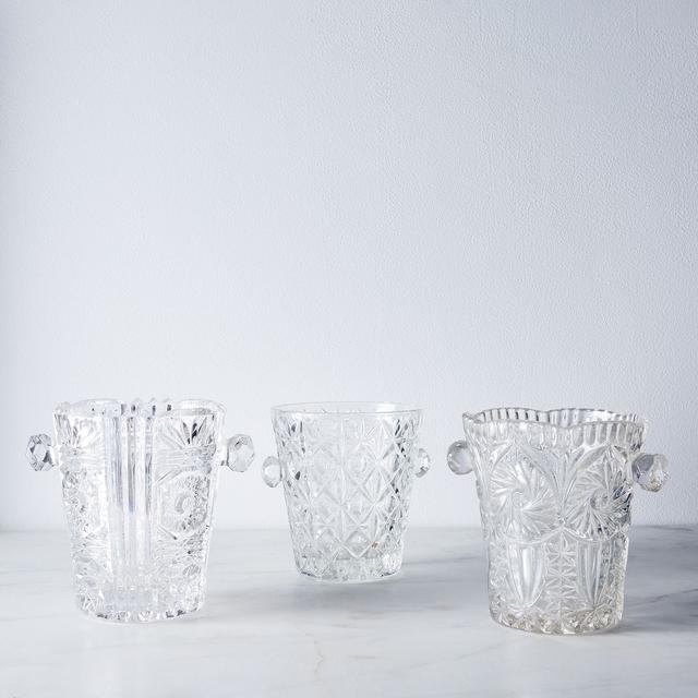 Vintage French Glass Ice Bucket
