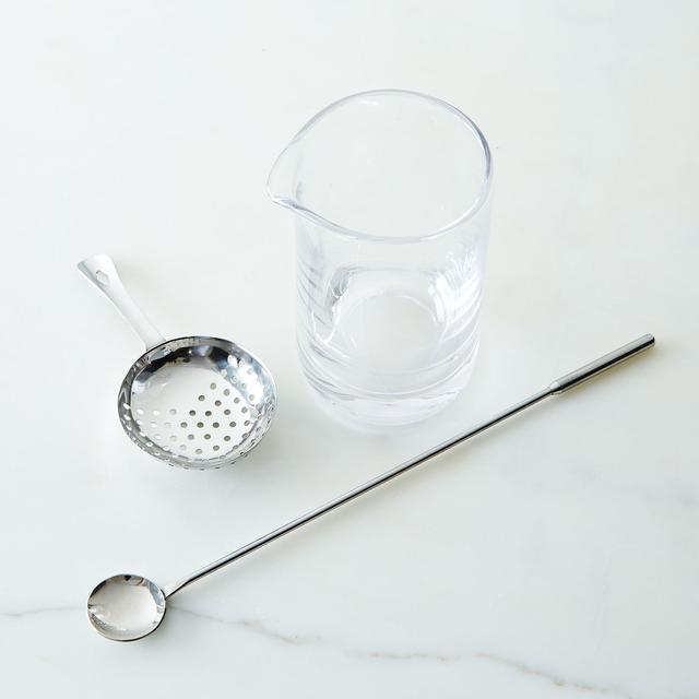 Mixing Glass, Spoon & Julep Strainer