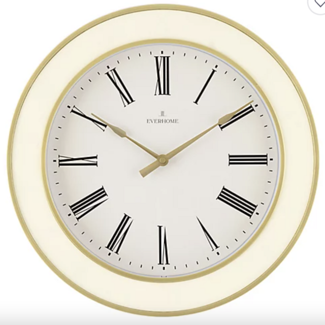 Everhome™ 26-Inch Round Coastal Wall Clock in Cream White