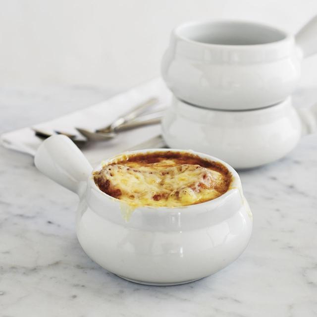 Blanc Soup Bowl with Handle