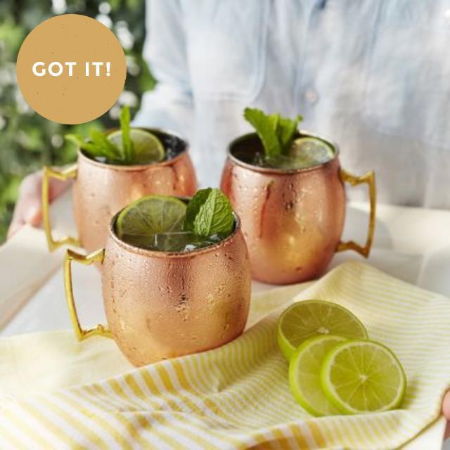 GOT IT! Moscow Mule Copper Mug - Set of 4