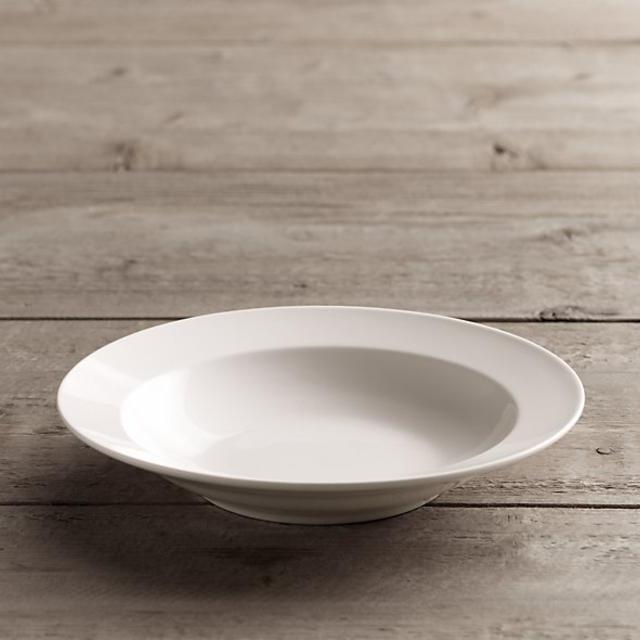 White Chinese Porcelain Grand-Rimmed Soup Bowl (Set of 4)
