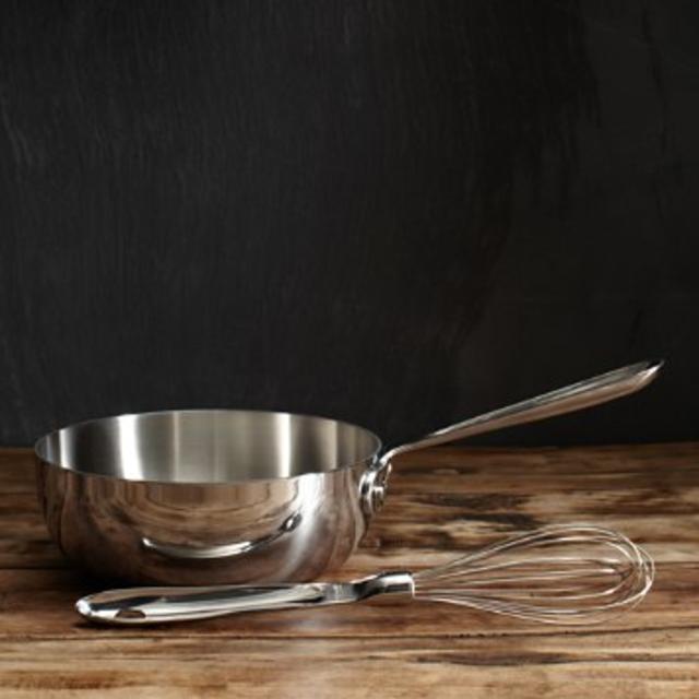 All-Clad Stainless Steel 2 Quart Saucier with Whisk