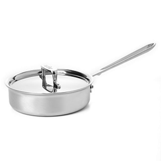All-Clad Brushed d5 2 Quart Sauté Pan With Lid