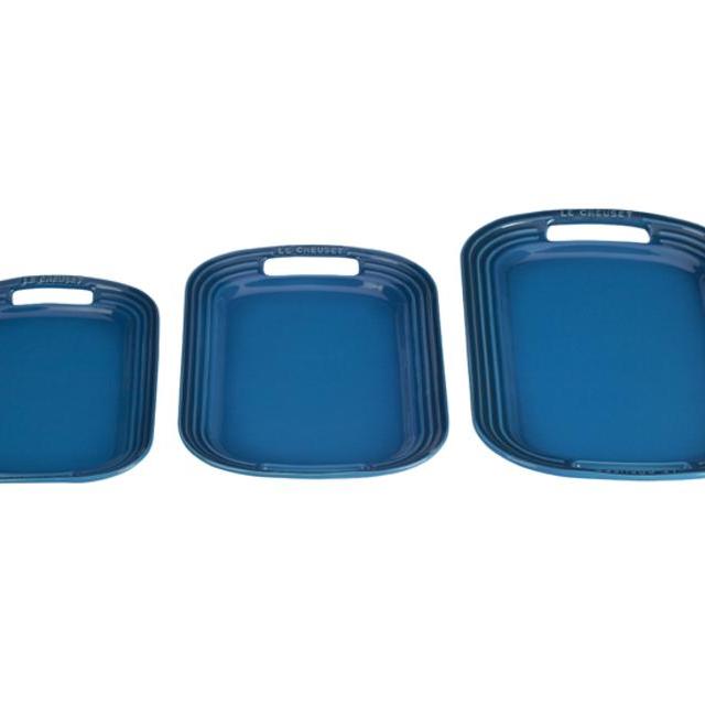 Set of 3 Platters - Blue