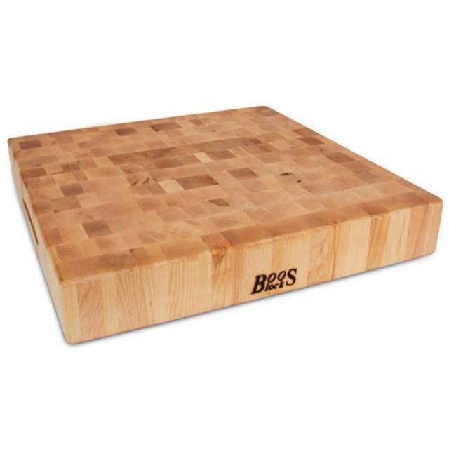 John Boos Chopping Block Collection Reversible Cutting Board 3'' Thick, 18"x18" with Grips