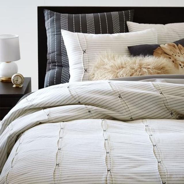 Pleats + Stripes Standard Shams