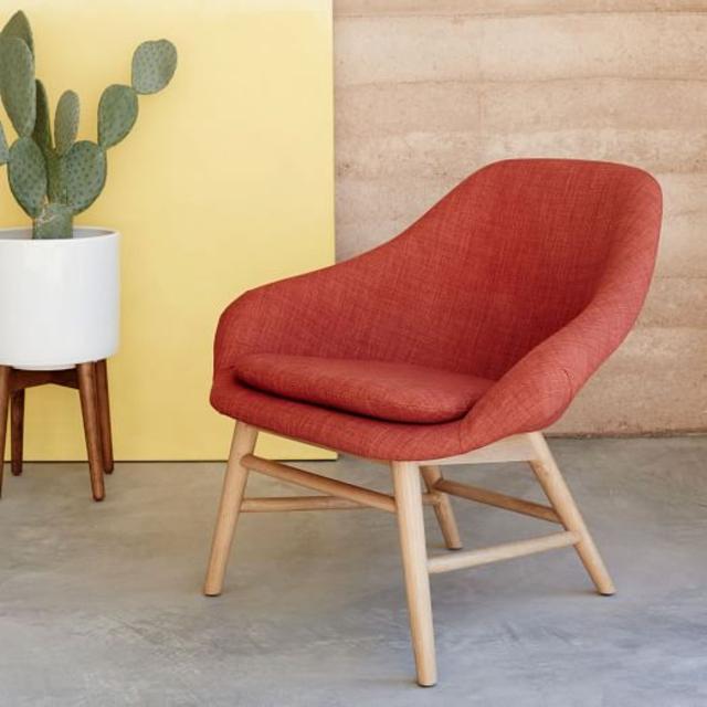 Mylo Chair, Eucalyptus, Heathered Weave, (Natural Oak Legs)
