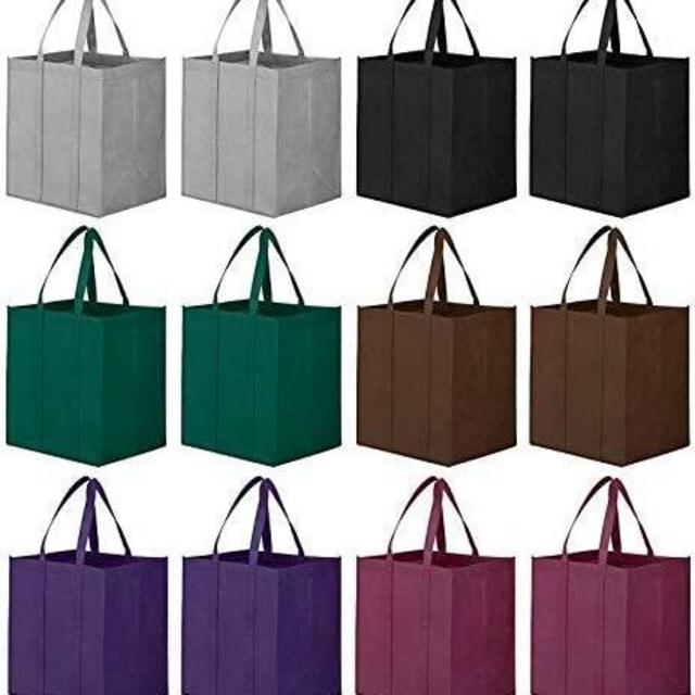WISELIFE Reusable Grocery Shopping Bags 10 Pack Large Foldable Tote Bags Bulk,Eco Produce Bags with Long Handle for Shopping Groceries Clothes(5 Assorted Colors)