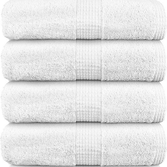 White Bath Sheets Set-Bath Towels Extra Large, 100% Cotton Bathroom Towels, 4 pack Bath towel set, Spa Quality Large Bath Towels for Bathroom Set, bath sheets white towels for adults -Bath sheet 36x72