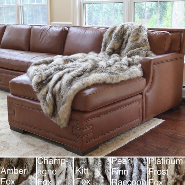Wild Mannered Luxury Long Hair Faux Fur Lap Throw
