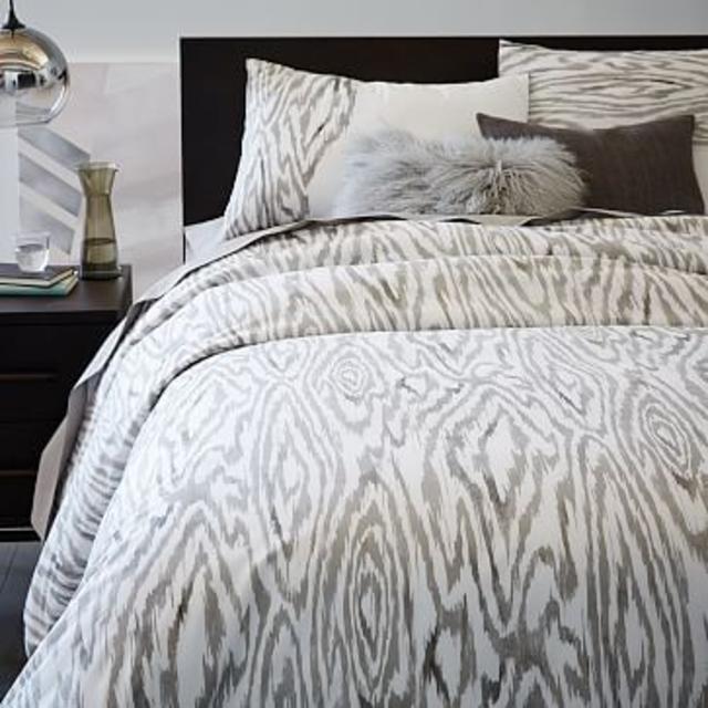 Woodgrain Ikat King Shams