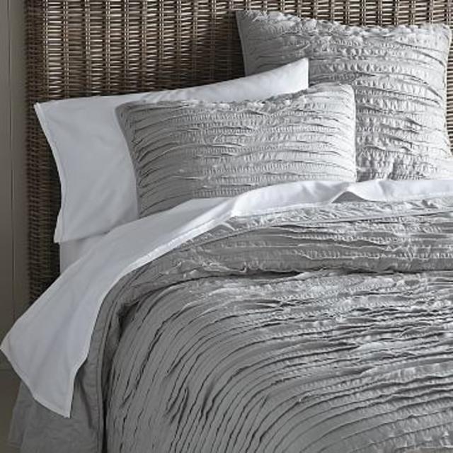 Frayed-Edge Shams - Platinum