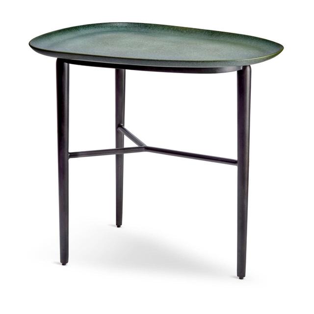 Tulum Platter Table - Green + Blackened Bronze - L'OBJET