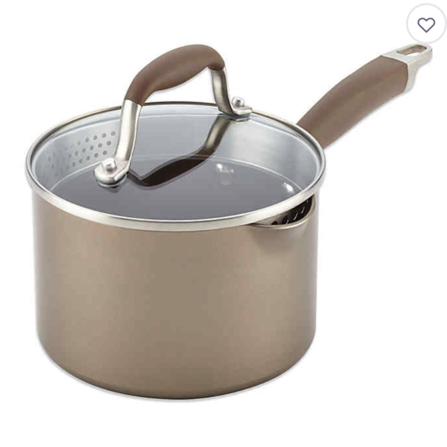 Anolon® Advanced Umber 2 qt. Covered Straining Saucepan