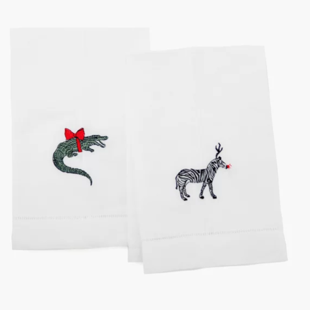 Zebra & Crocodile Guest Towels (Set of 2) | Tuckernuck