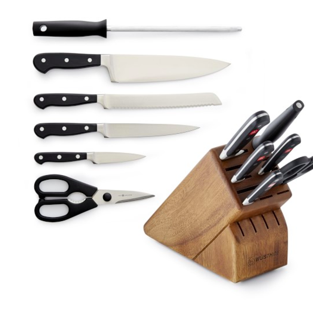 Wüsthof Classic 7-Piece Knife Block Set, Walnut