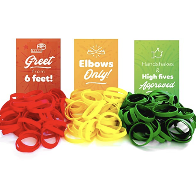 Social Distancing Wristbands (red, yellow, green)