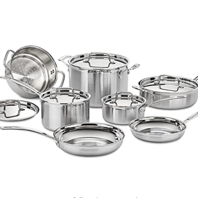 Cuisinart MCP-12N Multiclad Pro Stainless Steel 12-Piece Cookware Set