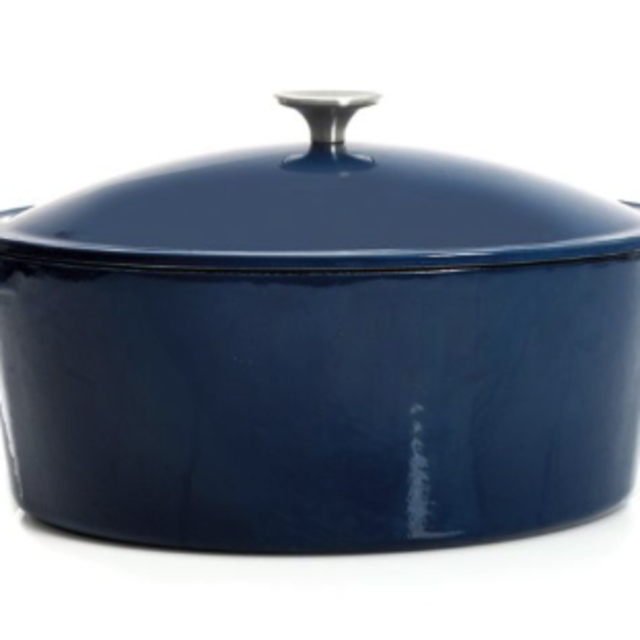 Artisanal Kitchen Supply™ 7 qt. Enameled Cast Iron Dutch Oven in Blue
