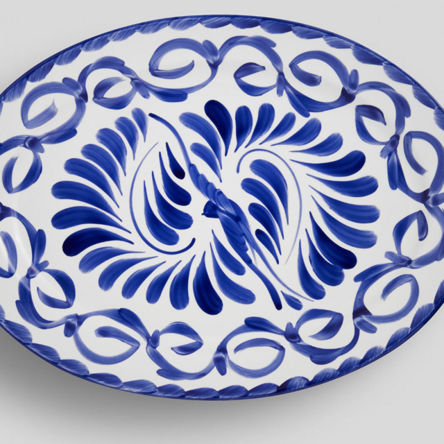 Puebla Oval Serve Platter, Large 15"