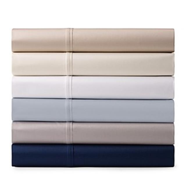 Ralph Lauren Bedford Sateen Flat Sheet, Queen in Grey Dawn