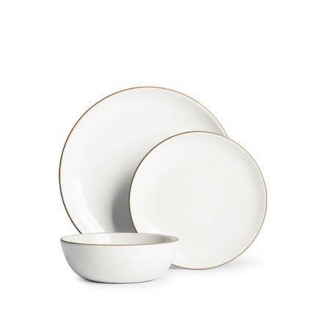 Heath Ceramics 3-Piece Opaque White Dinnerware Set