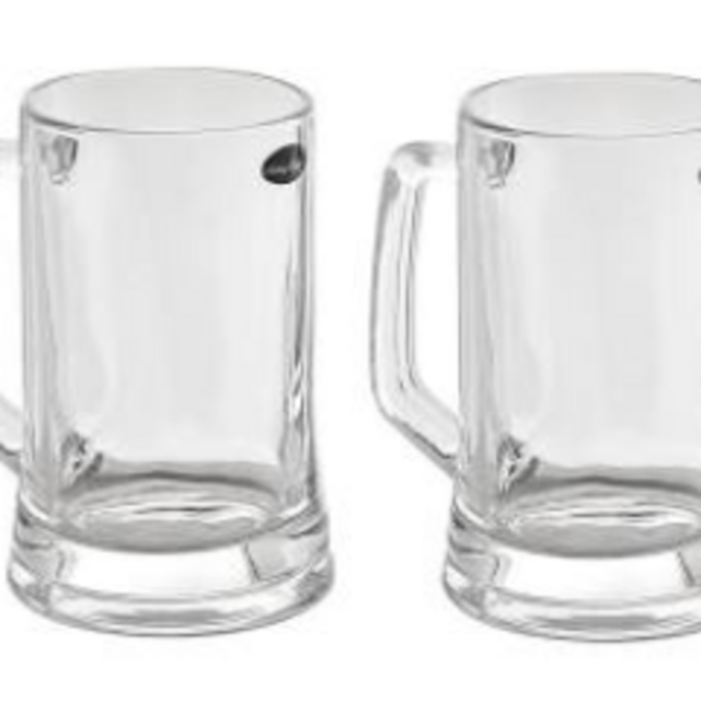 Amlong Crystal Lead-Free Beer Mug, Set of 2