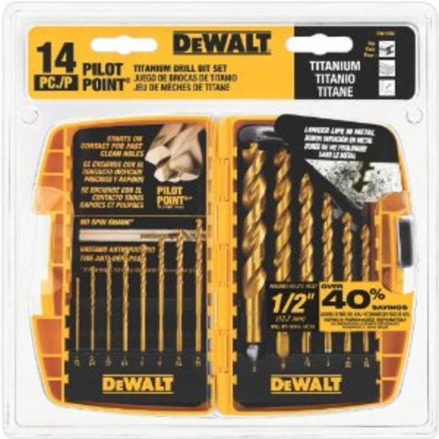 DEWALT DW1354 14-Piece Titanium Drill Bit Set