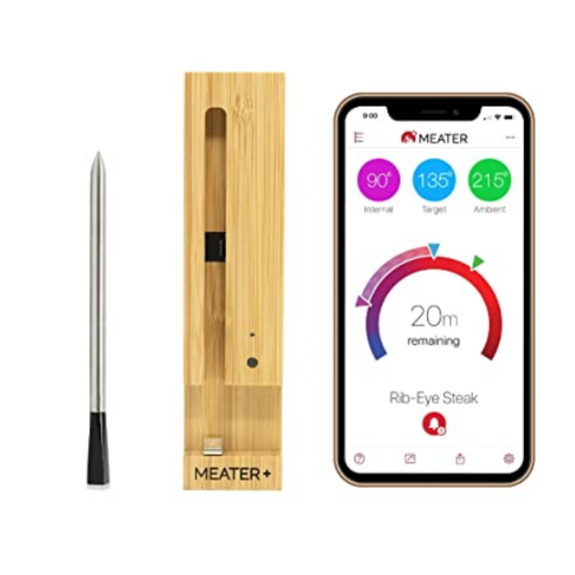 MEATER Plus | 165ft Long Range Smart Wireless Meat Thermometer for The Oven Grill Kitchen BBQ Smoker Rotisserie with Bluetooth and WiFi Digital Connectivity