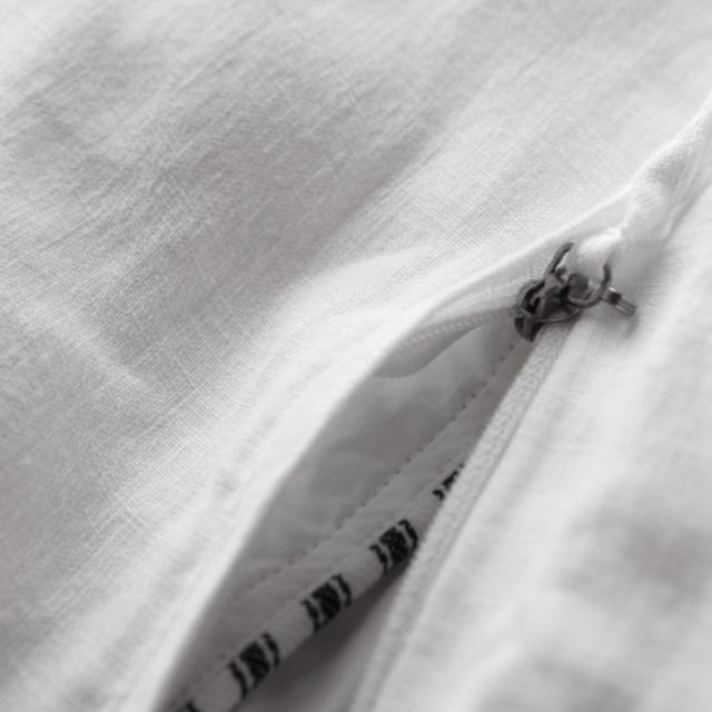 Vintage Linen Duvet Cover in White (King Size)