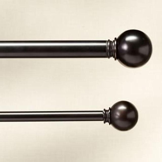 PB Standard Ball Finial & Drape Rod - Antique Bronze finish