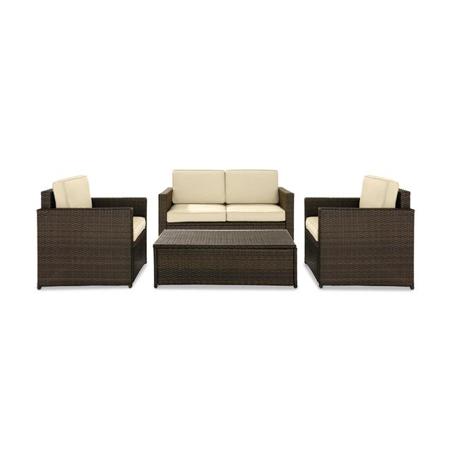 Crosley Palm Harbor 4-Piece Wicker Conversation Set