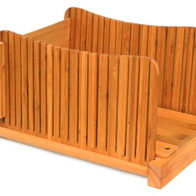 DB-Tech Bamboo Wood Compact Foldable Bread Slicer