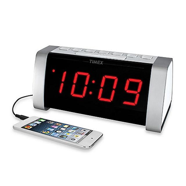 Timex® AM/FM Jumbo Display Dual Alarm Clock Radio in White