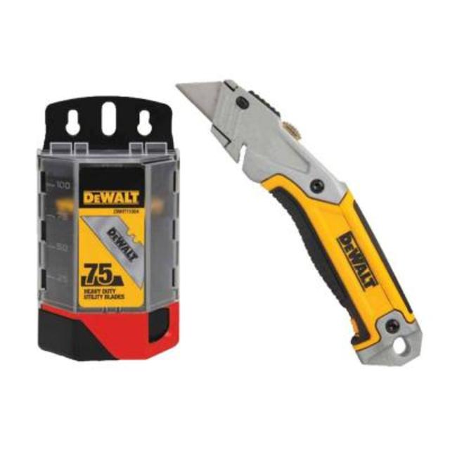 Retractable Utility Knife with Free Blades (75-Pack)